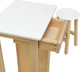 Миниатюра изображения товара Тумба Мебелик с табуретом (белый/лак)