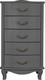 Миниатюра изображения товара Комод Мебелик Джульетта узкий 5 ящиков (серый ясень)