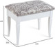 Миниатюра изображения товара Банкетка Мебелик Ретро М с ящиком (белый/меркурий)