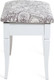 Миниатюра изображения товара Банкетка Мебелик Ретро М с ящиком (белый/меркурий)