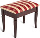 Миниатюра изображения товара Банкетка Мебелик Ретро М с ящиком (средне-коричневый/полоса бордо)