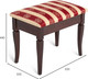 Миниатюра изображения товара Банкетка Мебелик Ретро М с ящиком (средне-коричневый/полоса бордо)