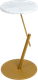 Миниатюра изображения товара Приставной столик Мебелик МеталлАрт М015 круглый (белый мрамор/золото)