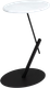 Миниатюра изображения товара Приставной столик Мебелик МеталлАрт М015 овальный (белый мрамор/черный)