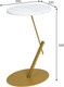 Миниатюра изображения товара Приставной столик Мебелик МеталлАрт М015 овальный (белый мрамор/золото)