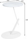 Миниатюра изображения товара Приставной столик Мебелик МеталлАрт М015 овальный (белый мрамор/белый)