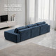 Миниатюра изображения товара Диван угловой Лига Диванов Лига-074 универсальный / 129868 (велюр Tower 13 синий)