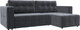 Миниатюра изображения товара Диван угловой Лига Диванов Лига-075 универсальный / 130021 (велюр Seven 17 серый)
