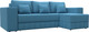 Миниатюра изображения товара Диван угловой Лига Диванов Лига-076 универсальный / 129838 (рогожка амур 10 голубой)