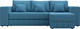 Миниатюра изображения товара Диван угловой Лига Диванов Лига-076 универсальный / 129838 (рогожка амур 10 голубой)