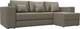Миниатюра изображения товара Диван угловой Лига Диванов Лига-076 универсальный / 129851 (экокожа Grifon 04 бежевый)