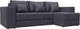 Миниатюра изображения товара Диван угловой Лига Диванов Лига-076 универсальный / 129854 (экокожа Grifon 15 серый)