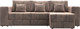 Миниатюра изображения товара Диван угловой Лига Диванов Лига-076 универсальный / 129847 (велюр Tower 05 бежевый)
