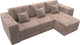 Миниатюра изображения товара Диван угловой Лига Диванов Лига-076 универсальный / 129847 (велюр Tower 05 бежевый)