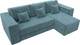 Миниатюра изображения товара Диван угловой Лига Диванов Лига-076 универсальный / 129841 (велюр Seven 113 бирюзовый)