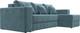 Миниатюра изображения товара Диван угловой Лига Диванов Лига-076 универсальный / 129841 (велюр Seven 113 бирюзовый)