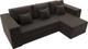 Миниатюра изображения товара Диван угловой Лига Диванов Лига-076 универсальный / 129844 (велюр Seven 727 коричневый)