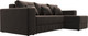 Миниатюра изображения товара Диван угловой Лига Диванов Лига-076 универсальный / 129844 (велюр Seven 727 коричневый)