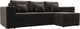 Миниатюра изображения товара Диван угловой Лига Диванов Лига-076 универсальный / 129844 (велюр Seven 727 коричневый)