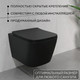 Миниатюра изображения товара Унитаз подвесной с инсталляцией Lauter Magdeburg 21103EC + 21901002 (кнопка узкая, черный)