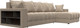 Миниатюра изображения товара Диван угловой Лига Диванов Лига-050 НПБ универсальный / 128591 (велюр Seven 729 бежевый)