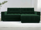 Миниатюра изображения товара Диван угловой Лига Диванов Лига-049 НПБ универсальный / 128457 (велюр Seven 626 зеленый)