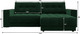 Миниатюра изображения товара Диван угловой Лига Диванов Лига-049 НПБ универсальный / 128457 (велюр Seven 626 зеленый)
