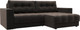 Миниатюра изображения товара Диван угловой Лига Диванов Лига-049 НПБ универсальный / 128459 (велюр Seven 727 коричневый)