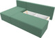 Миниатюра изображения товара Диван угловой Лига Диванов Поло левый / 124818L (рогожка амур зеленый)