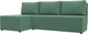 Миниатюра изображения товара Диван угловой Лига Диванов Поло левый / 124818L (рогожка амур зеленый)