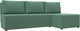 Миниатюра изображения товара Диван угловой Лига Диванов Поло правый / 124818 (рогожка амур зеленый)