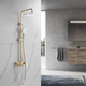 Миниатюра изображения товара Душевая система со смесителем Shevanik S4036G (золотой сатин)
