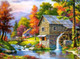Миниатюра изображения товара Набор алмазной вышивки Centrum Домик у горного ручья / 87128