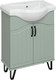 Миниатюра изображения товара Тумба с умывальником Runo Марсель 65 + Классик 65 (напольная, мята)