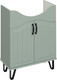 Миниатюра изображения товара Тумба с умывальником Runo Марсель 65 + Классик 65 (напольная, мята)