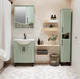 Миниатюра изображения товара Тумба с умывальником Runo Марсель 65 + Классик 65 (напольная, мята)