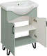 Миниатюра изображения товара Тумба с умывальником Runo Марсель 65 + Классик 65 (напольная, мята)