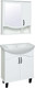 Миниатюра изображения товара Тумба с умывальником Runo Марсель 65 + Классик 65 (напольная, белый)
