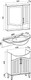 Миниатюра изображения товара Тумба с умывальником Runo Марсель 65 + Классик 65 (напольная, белый)