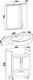 Миниатюра изображения товара Тумба с умывальником Runo Неаполь 65 + Элеганс 65 (напольная, белый)