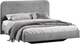 Миниатюра изображения товара Двуспальная кровать ТриЯ Тиффани Тип 1 160x200 (микровелюр Wellmart Silver)