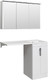 Миниатюра изображения товара Тумба с умывальником Runo Лира 45 + Гамма 105 лайт с левым крылом (напольная, белый)