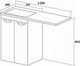 Миниатюра изображения товара Тумба с умывальником Runo Лира 60 + Гамма 120 лайт с правым крылом (напольная, белый)