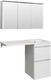 Миниатюра изображения товара Тумба с умывальником Runo Орион 45 2 ящика + Гамма 105 лайт с левым крылом (напольная, белый)