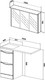 Миниатюра изображения товара Тумба с умывальником Runo Орион 45 2 ящика + Гамма 105 лайт с правым крылом (напольная, белый)