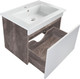 Миниатюра изображения товара Тумба с умывальником Runo Модена 65 + Оскар 65 (подвесная, железный камень)