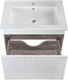 Миниатюра изображения товара Тумба с умывальником Runo Модена 75 + Оскар 75 (подвесная, железный камень)