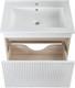 Миниатюра изображения товара Тумба с умывальником Runo Модена 65 + Оскар 65 (подвесная, крафтовый дуб)