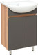 Миниатюра изображения товара Тумба с умывальником Runo Лада 50 + Уют 50 (напольная, дуб/графит)