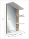 Миниатюра изображения товара Зеркало Doratiz Доминикана 57 / 2711.176 (белый/дуб сонома, с полками)